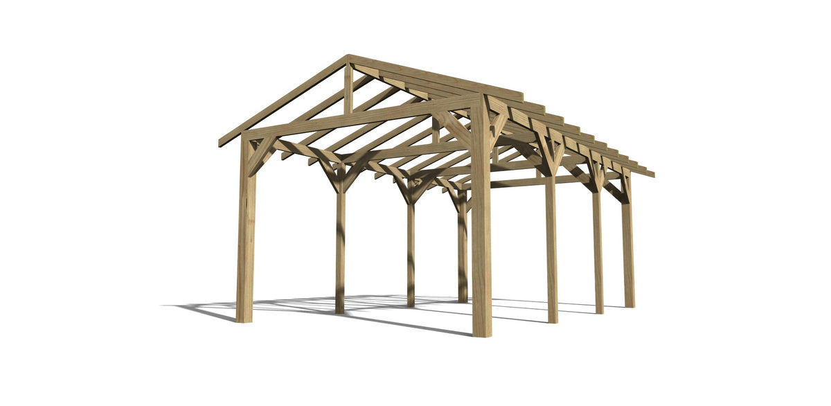 6.3m x 3.6m Wooden Gazebo Tanalised Frame Only Kit – Timbakit Products