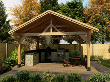 Load image into Gallery viewer, Premium Wooden Gazebo 3.6m x 4.8m
