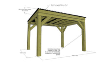 Load image into Gallery viewer, Chunky Wooden Box Pergola with Black Roof | Wychwood Black
