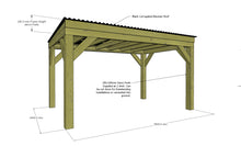 Load image into Gallery viewer, Chunky Wooden Box Pergola with Black Roof | Wychwood Black
