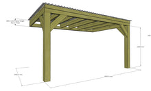 Load image into Gallery viewer, Chunky Wooden Lean to Box Pergola with Clear Roof | Wychwood Clear
