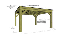 Load image into Gallery viewer, Chunky Wooden Box Pergola with Clear Roof | Wychwood Clear
