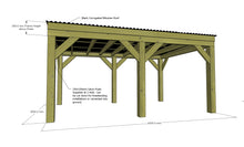 Load image into Gallery viewer, Chunky Wooden Box Pergola with Black Roof | Wychwood Black
