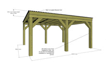 Load image into Gallery viewer, Chunky Wooden Box Pergola with Clear Roof | Wychwood Clear
