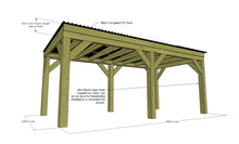 Load image into Gallery viewer, Chunky Wooden Box Pergola with Black Roof | Wychwood Black
