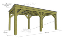 Load image into Gallery viewer, Chunky Wooden Box Pergola with Clear Roof | Wychwood Clear
