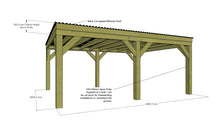 Load image into Gallery viewer, Chunky Wooden Box Pergola with Clear Roof | Wychwood Clear
