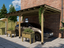 Load image into Gallery viewer, 6m x 3m Wooden Lean to Pergola Carport Kit
