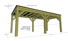 Load image into Gallery viewer, Chunky Wooden Box Pergola with Black Roof | Wychwood Black
