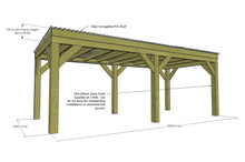 Load image into Gallery viewer, Chunky Wooden Box Pergola with Clear Roof | Wychwood Clear
