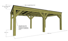 Load image into Gallery viewer, Chunky Wooden Box Pergola with Black Roof | Wychwood Black
