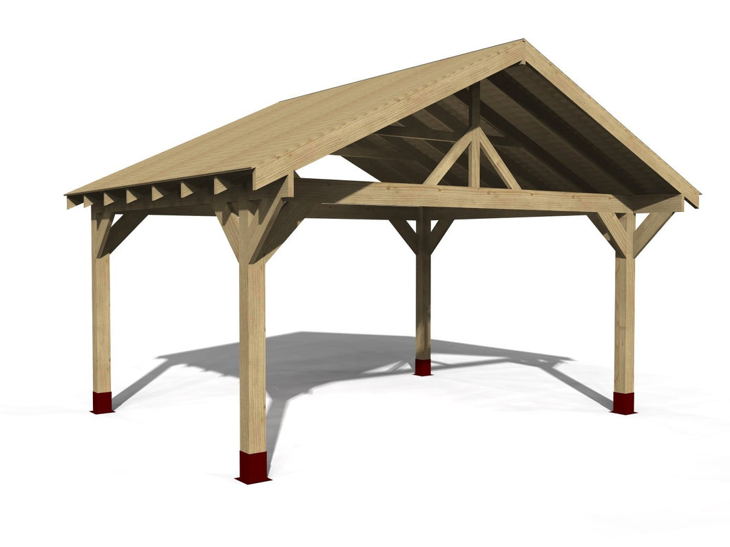 Premium Wooden Gazebo 3.6m x 4.8m