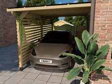 Load image into Gallery viewer, 6m x 3m Wooden Lean to Pergola Carport Kit
