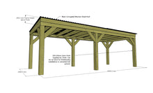 Load image into Gallery viewer, Chunky Wooden Box Pergola with Black Roof | Wychwood Black
