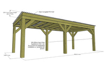 Load image into Gallery viewer, Chunky Wooden Box Pergola with Clear Roof | Wychwood Clear
