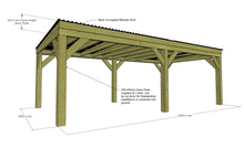 Load image into Gallery viewer, Chunky Wooden Box Pergola with Black Roof | Wychwood Black
