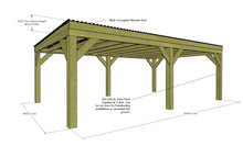 Load image into Gallery viewer, Chunky Wooden Box Pergola with Clear Roof | Wychwood Clear
