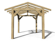 Load image into Gallery viewer, 3.6m x 2.4m Wooden Gazebo - Tanalised Frame
