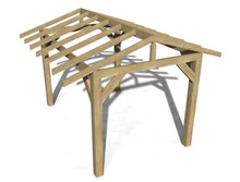 Load image into Gallery viewer, 3.6m x 2.4m Wooden Gazebo - Tanalised Frame
