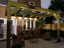 Load image into Gallery viewer, Chunky Wooden Lean to Box Pergola with Clear Roof | Wychwood Clear
