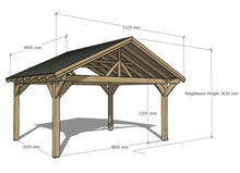 Load image into Gallery viewer, Premium Wooden Gazebo 3.6m x 4.8m
