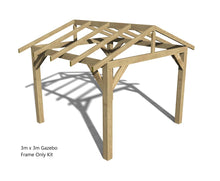 Load image into Gallery viewer, 3m x 3m Wooden Gazebo - Tanalised Frame
