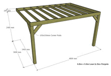 Load image into Gallery viewer, Timbakit Chunky Lean to Box Pergola Kit

