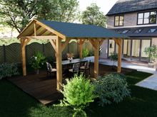 Load image into Gallery viewer, Wooden Gazebo Kit 4.8m x 3.6m
