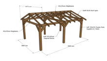 Load image into Gallery viewer, Wooden Gazebo Kit 5.4m x 3.6m
