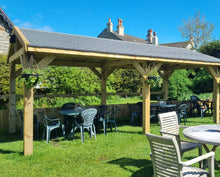 Load image into Gallery viewer, Wooden Gazebo 6m x 2.4m Hot Tub Shelter, Outdoor Timber Car Port
