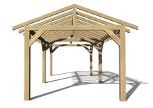 Load image into Gallery viewer, 7.2m x 3m Wooden Gazebo - Tanalised Frame
