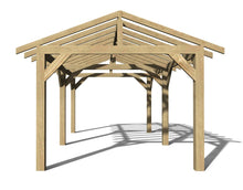 Load image into Gallery viewer, 6m x 3m Wooden Gazebo - Tanalised Frame Only Kit
