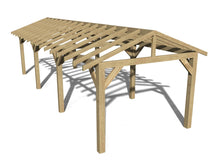 Load image into Gallery viewer, 9m x 3m Wooden Gazebo - Tanalised Frame
