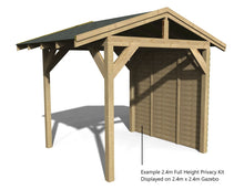 Load image into Gallery viewer, Privacy Side Kits for 2.4m x 2.4m Gazebo - Timber Featheredge
