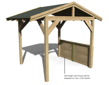 Load image into Gallery viewer, Privacy Side Kits for 2.4m x 2.4m Gazebo - Timber Featheredge
