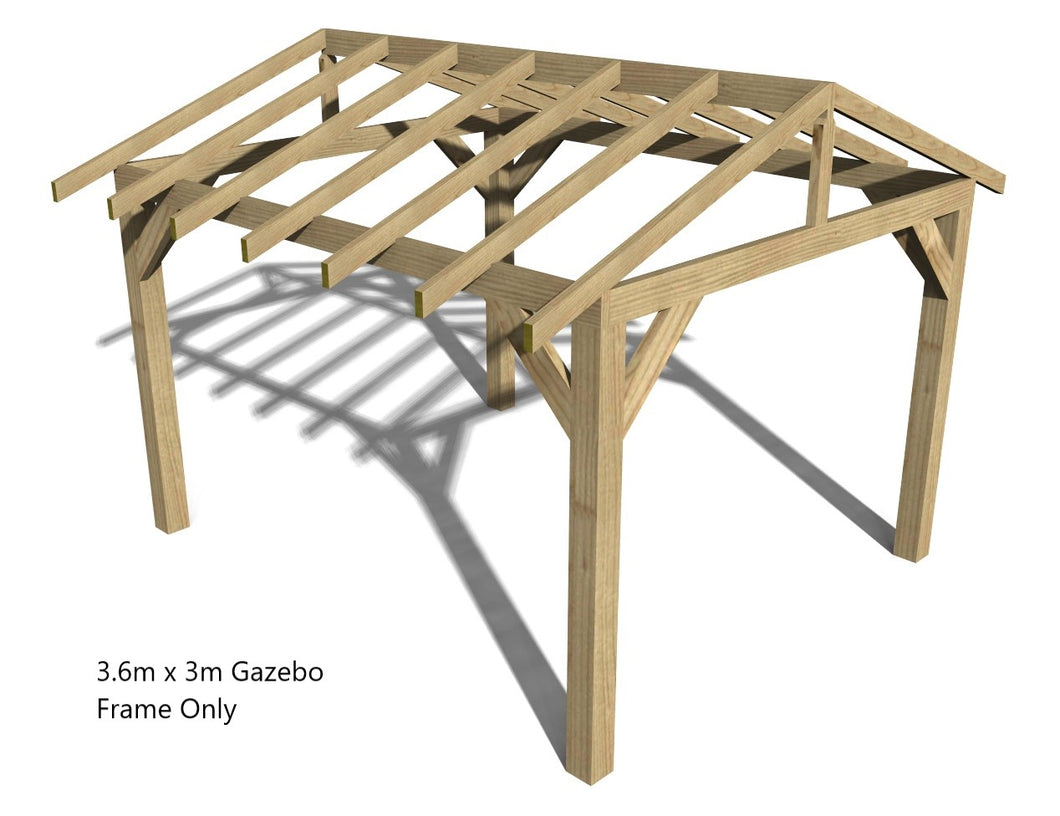 Wooden Gazebo Kit 3.6m x 3m