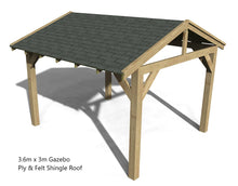 Load image into Gallery viewer, Wooden Gazebo Kit 3.6m x 3m
