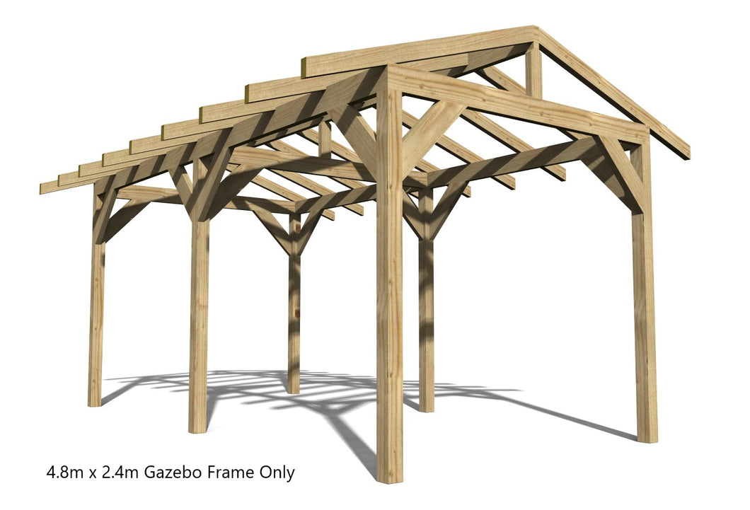 Wooden Gazebo Kit 4.8m x 2.4m