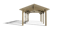 Load image into Gallery viewer, 6.3m x 3.6m Wooden Gazebo Tanalised Frame Only Kit
