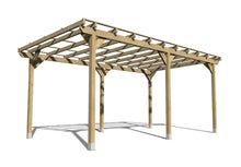 Load image into Gallery viewer, 6m x 3m - Wooden Pergola or Car Port Kit
